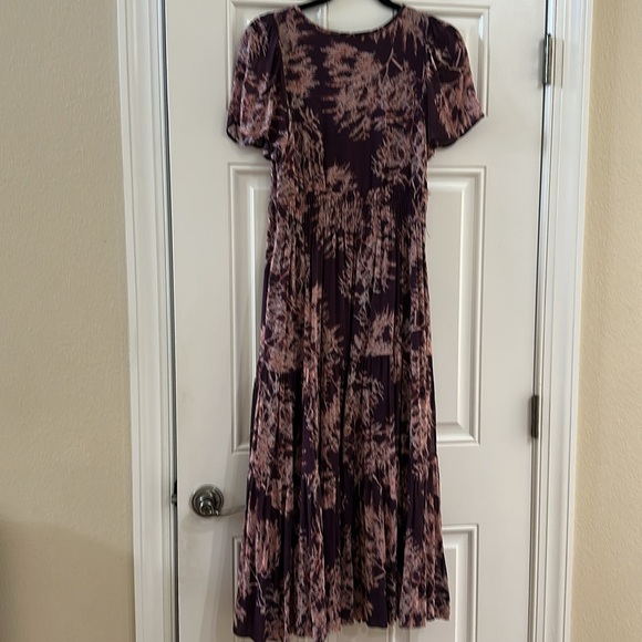 Anthropologie The Somerset Chiffon Maxi Dress size medium Petite - Picture 2 of 5